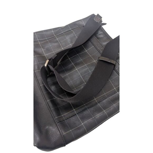 Coach Black Tattersall Leather Tech Messenger Crossbody Bag F71757 - Picture 5 of 12